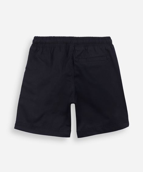 bermuda infantil de sarja cós elástico preta