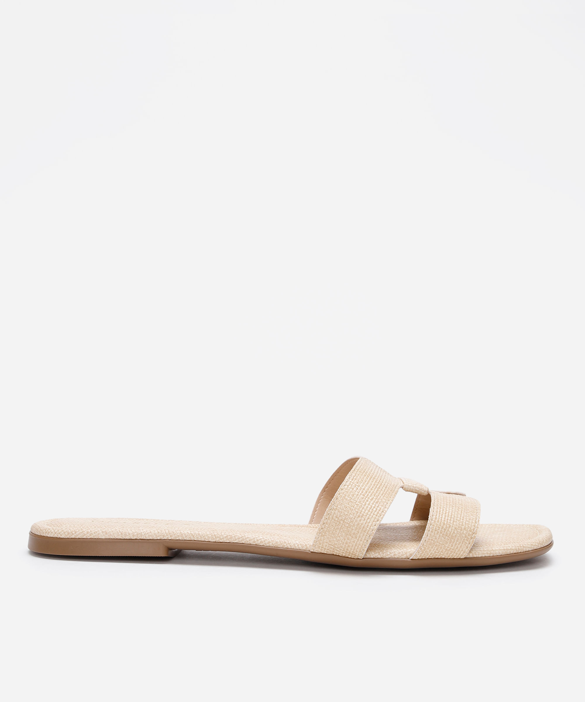 rasteirinha feminina com recorte oneself bege