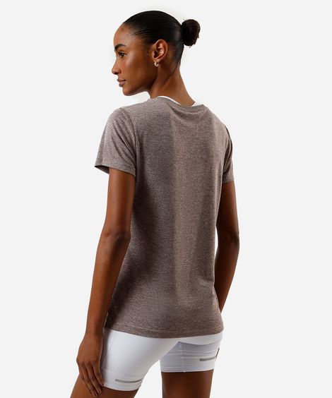 blusa feminina esportiva ace manga curta marrom