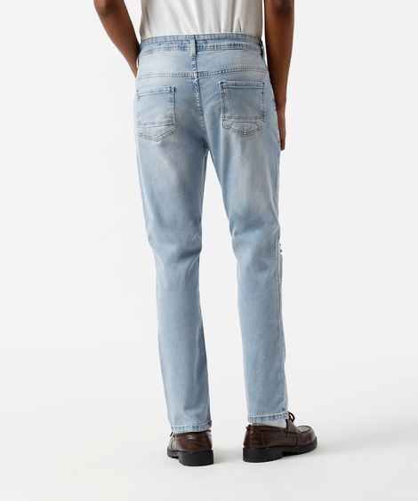 calça skinny masculina jeans destroyed azul