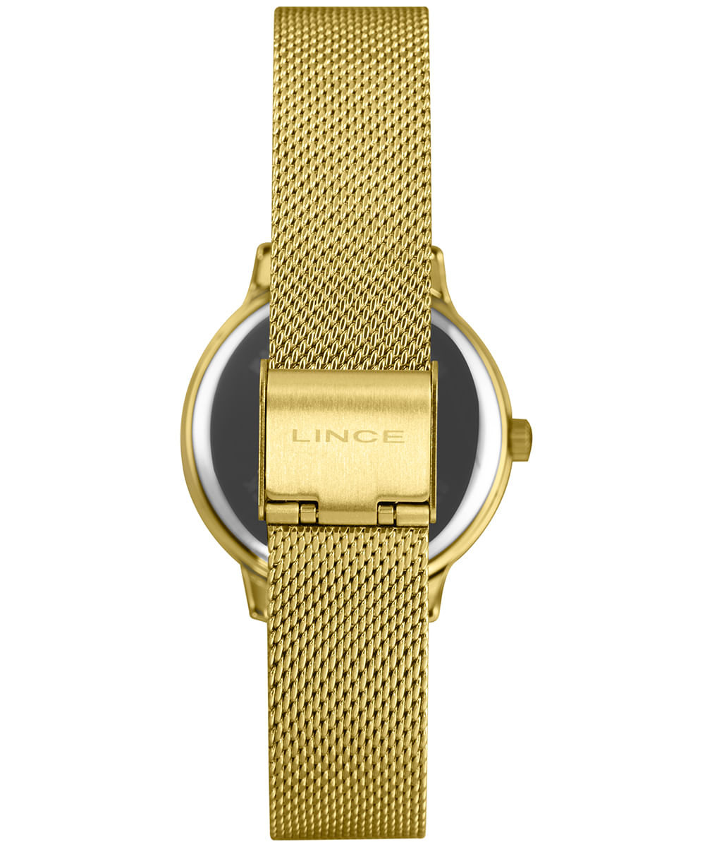 kit relógio feminino lince analógico lrgh260l36 c2kx pj dourado