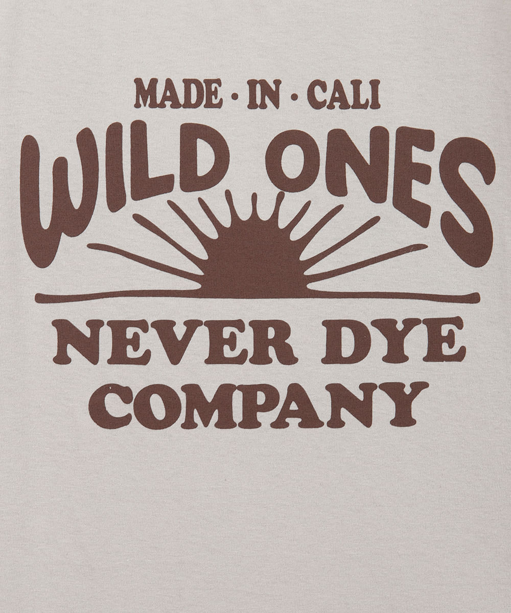 camiseta infantil de algodão estampada bege