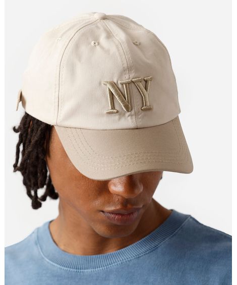 boné bicolor nyc - bege