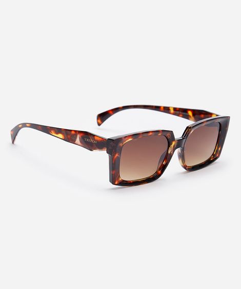 Oculos de sol quadrado feminino marrom