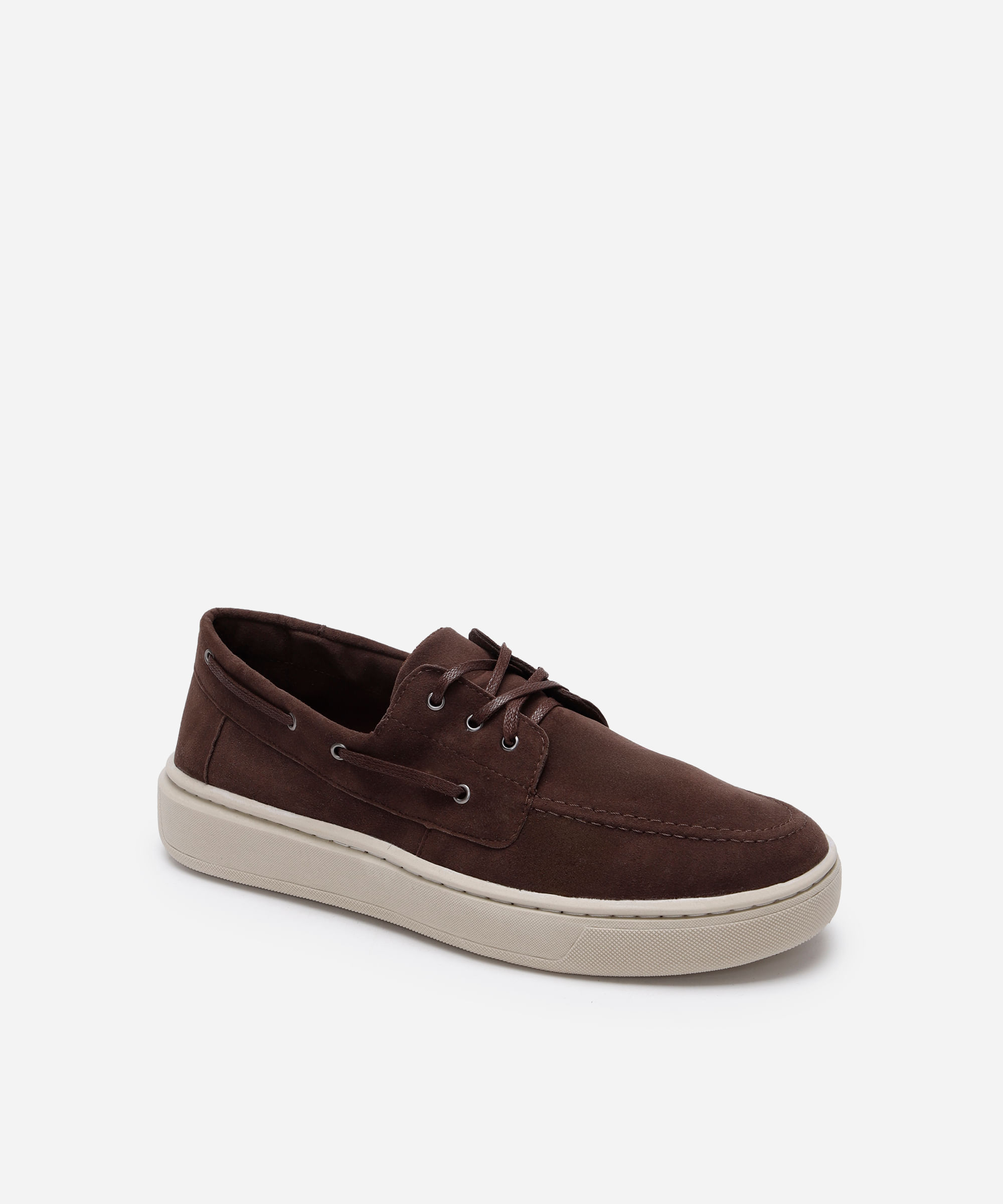 sapato dockside texturizado oneself marrom