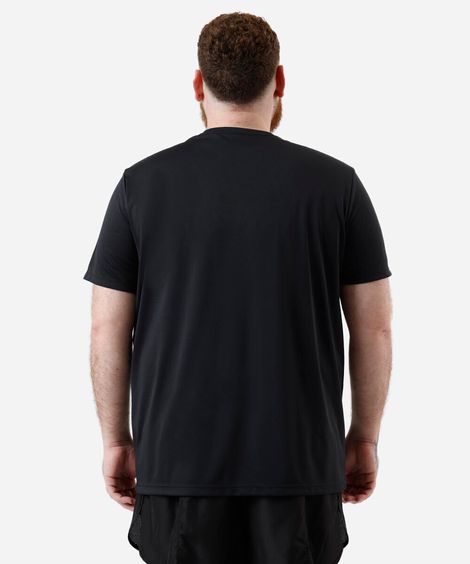 camiseta masculina esportiva ace plus size preta
