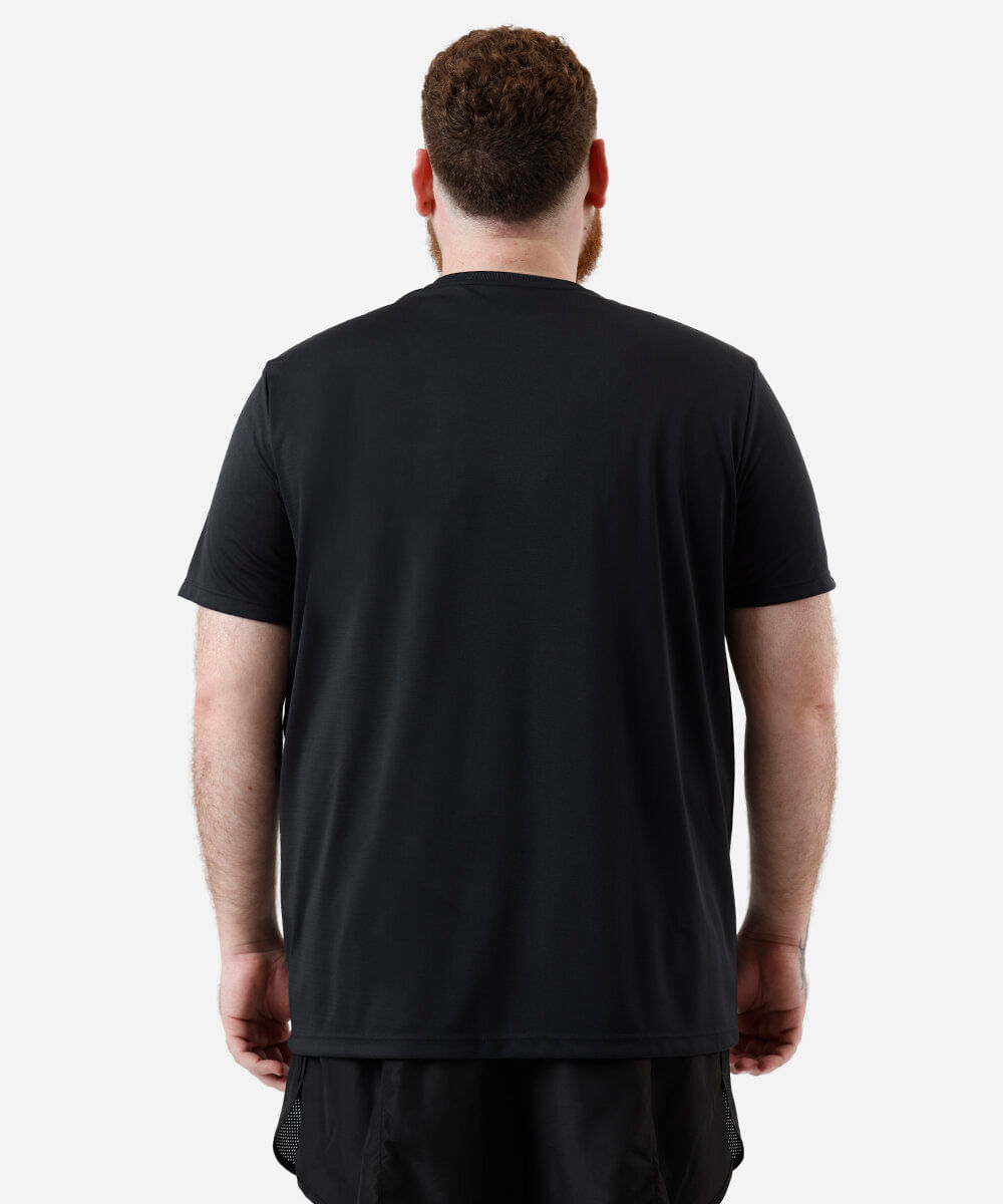 camiseta masculina esportiva ace plus size preta