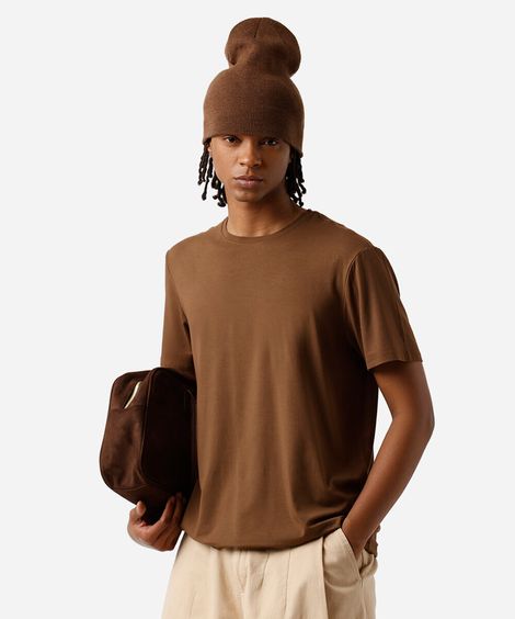 camiseta comfort masculina manga curta AIRtech marrom