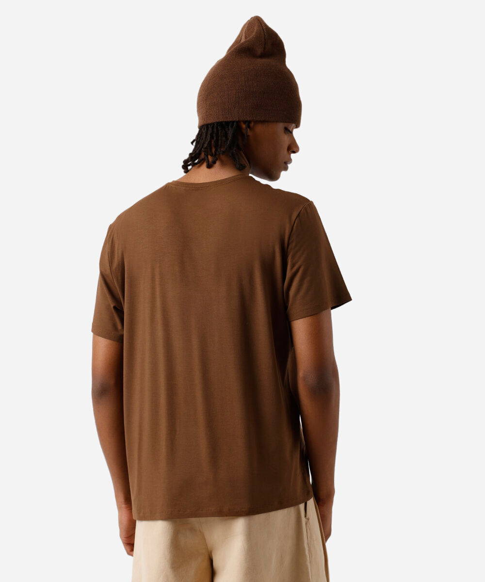 camiseta comfort masculina manga curta AIRtech marrom