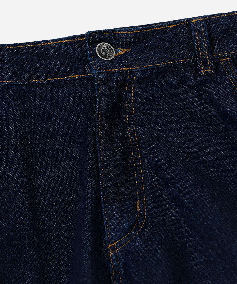 calça reta masculina jeans plus size azul