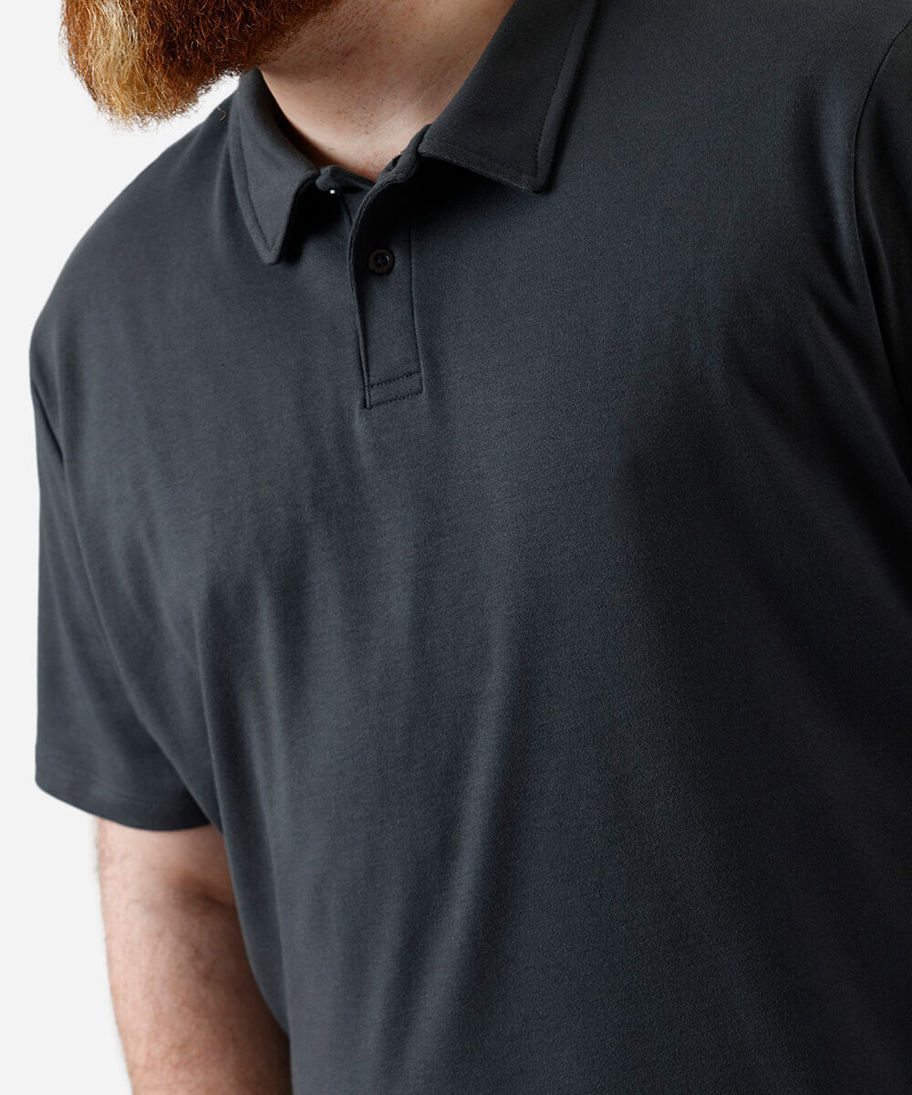 polo básica masculina com algodão plus size cinza