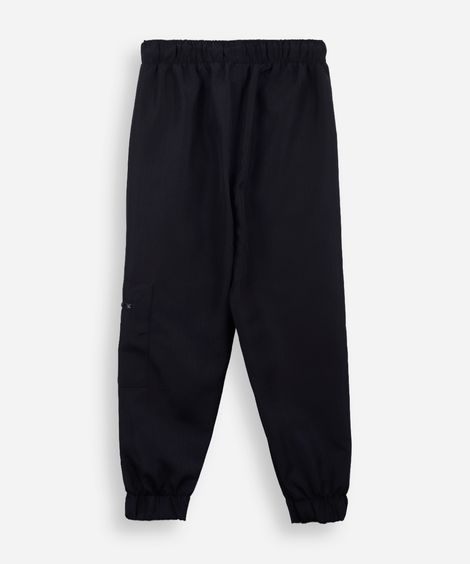 calça jogger infantil bolso com zíper preta