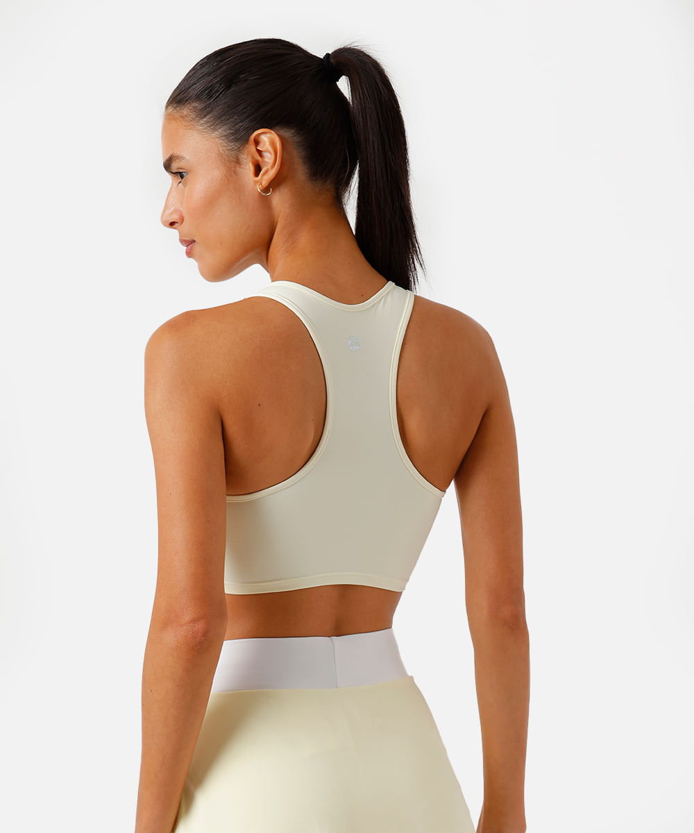 top nadador feminino de poliamida esportivo amarelo