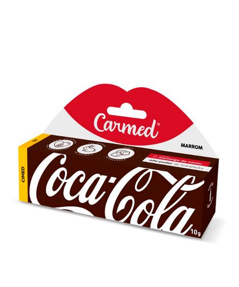 hidratante labial carmed coca cola marrom 10g