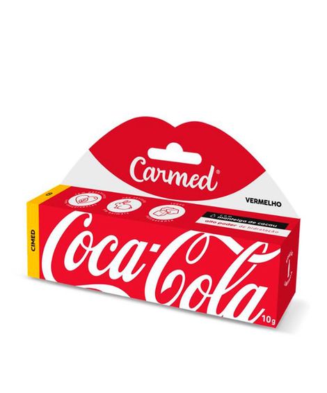 hidratante labial carmed coca cola vermelho 10g