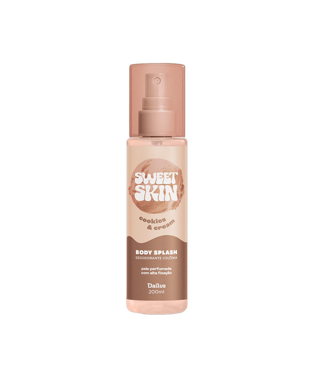 body splash dailus em calda sweet skin cookie and cream 200ml