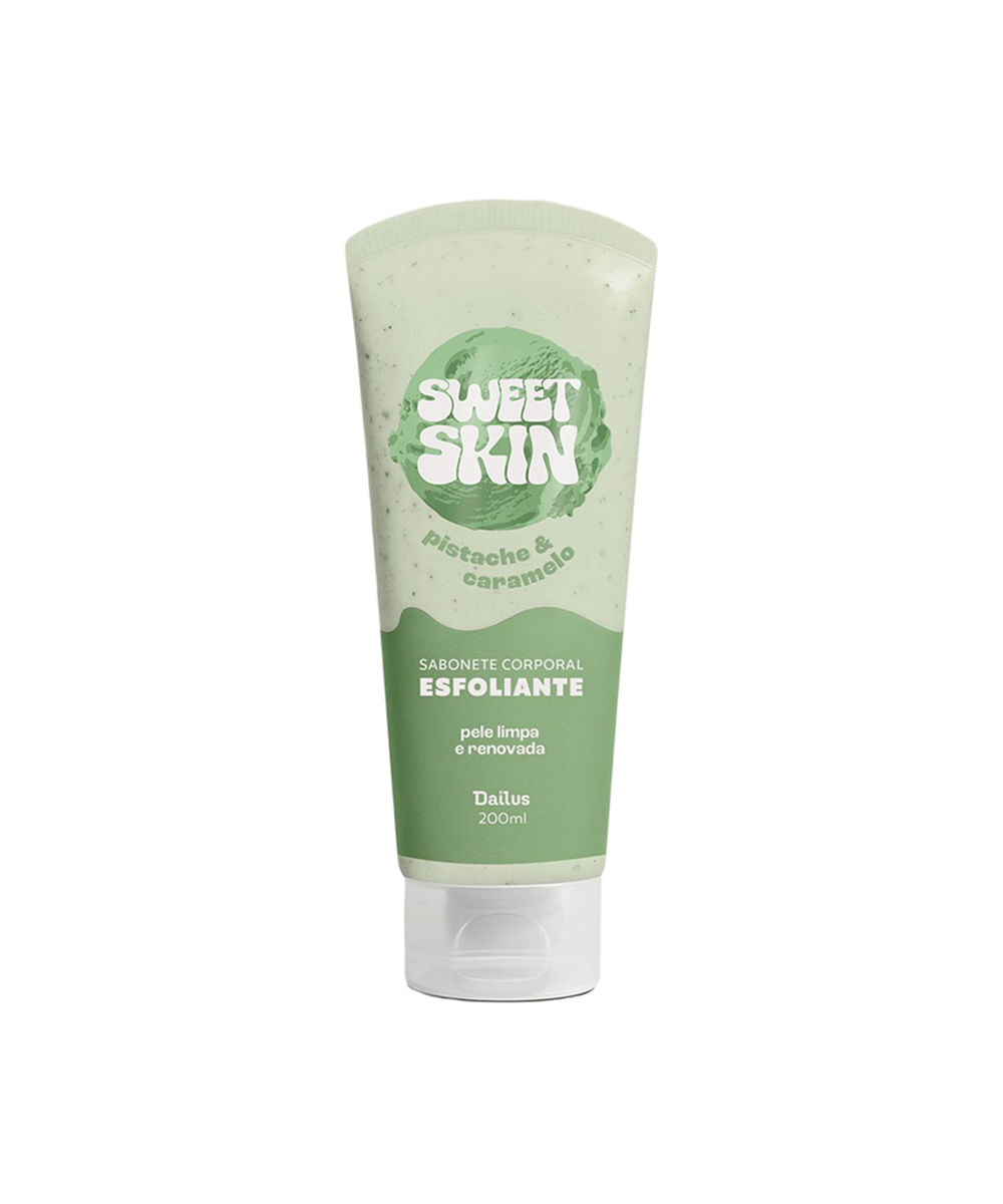 sabonete esfoliante dailus sweet skin mousse de pistache 200ml