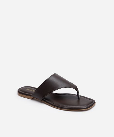 rasteirinha bico quadrado oneself marrom