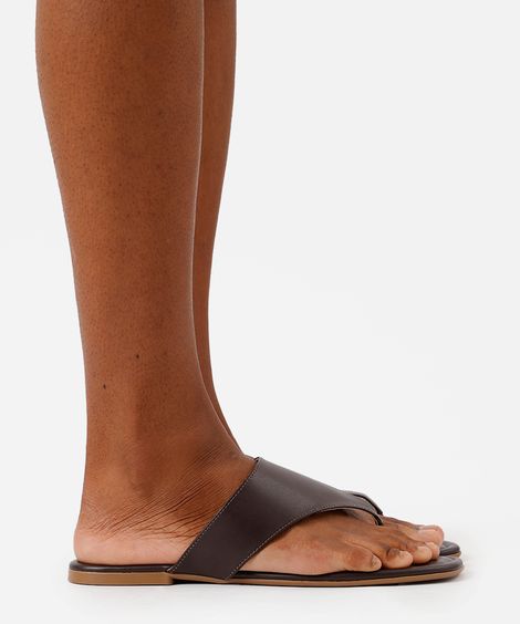 rasteirinha bico quadrado oneself marrom