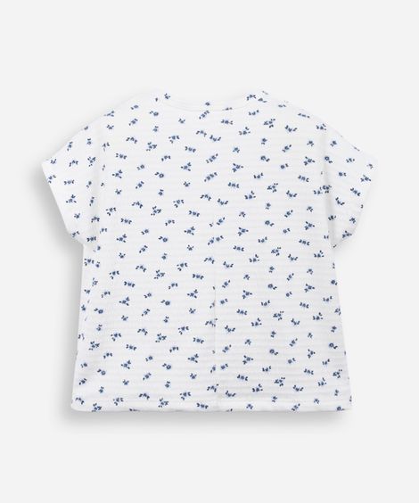 blusa infantil com viscose floral - multicor