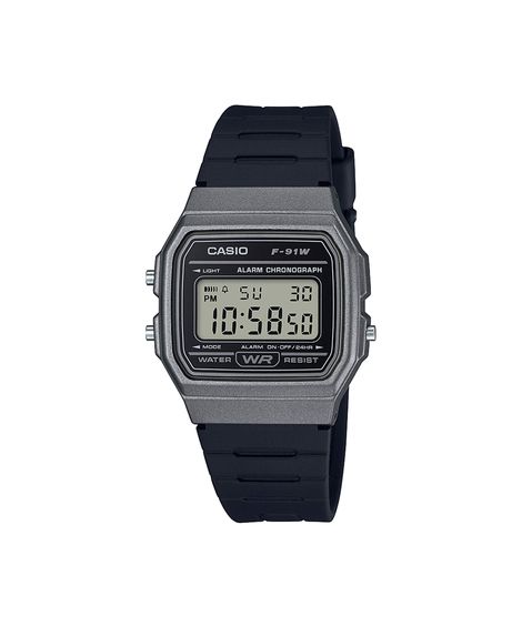 relógio masculino casio digital f 91wm 1bdf prateado