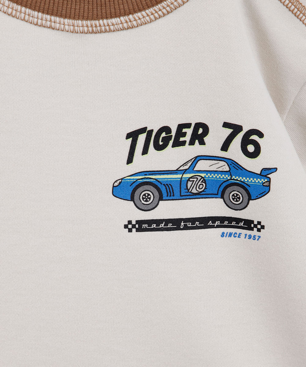 camiseta infantil com algodão estampada bege