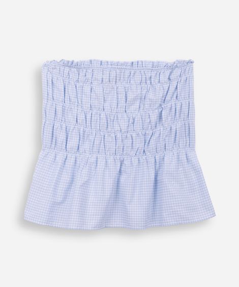 blusa juvenil vichy  azul