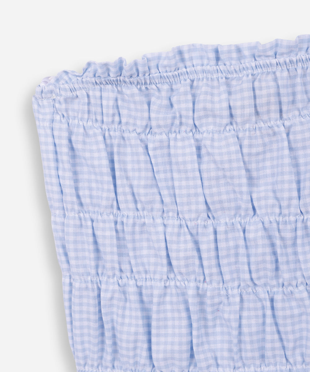 blusa juvenil vichy  azul