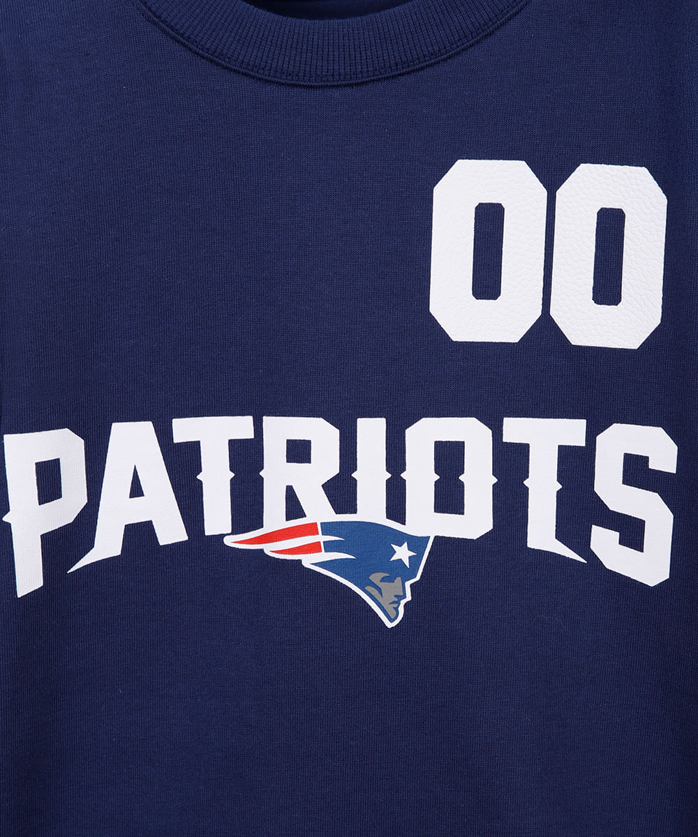 camiseta juvenil nfl patriots azul