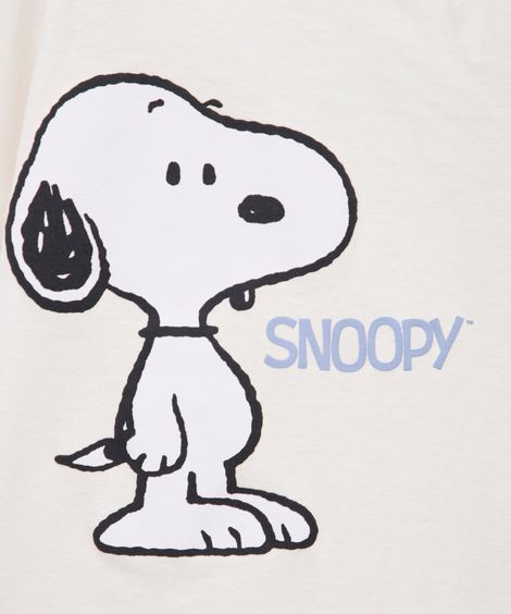 conjunto manga curta snoopy off white