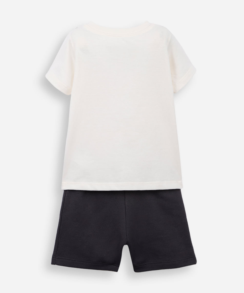 conjunto manga curta snoopy off white