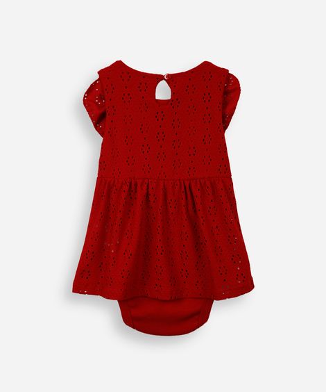 vestido infantil body laise vermelho