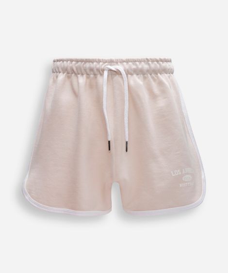 short infantil moletinho los angeles bege