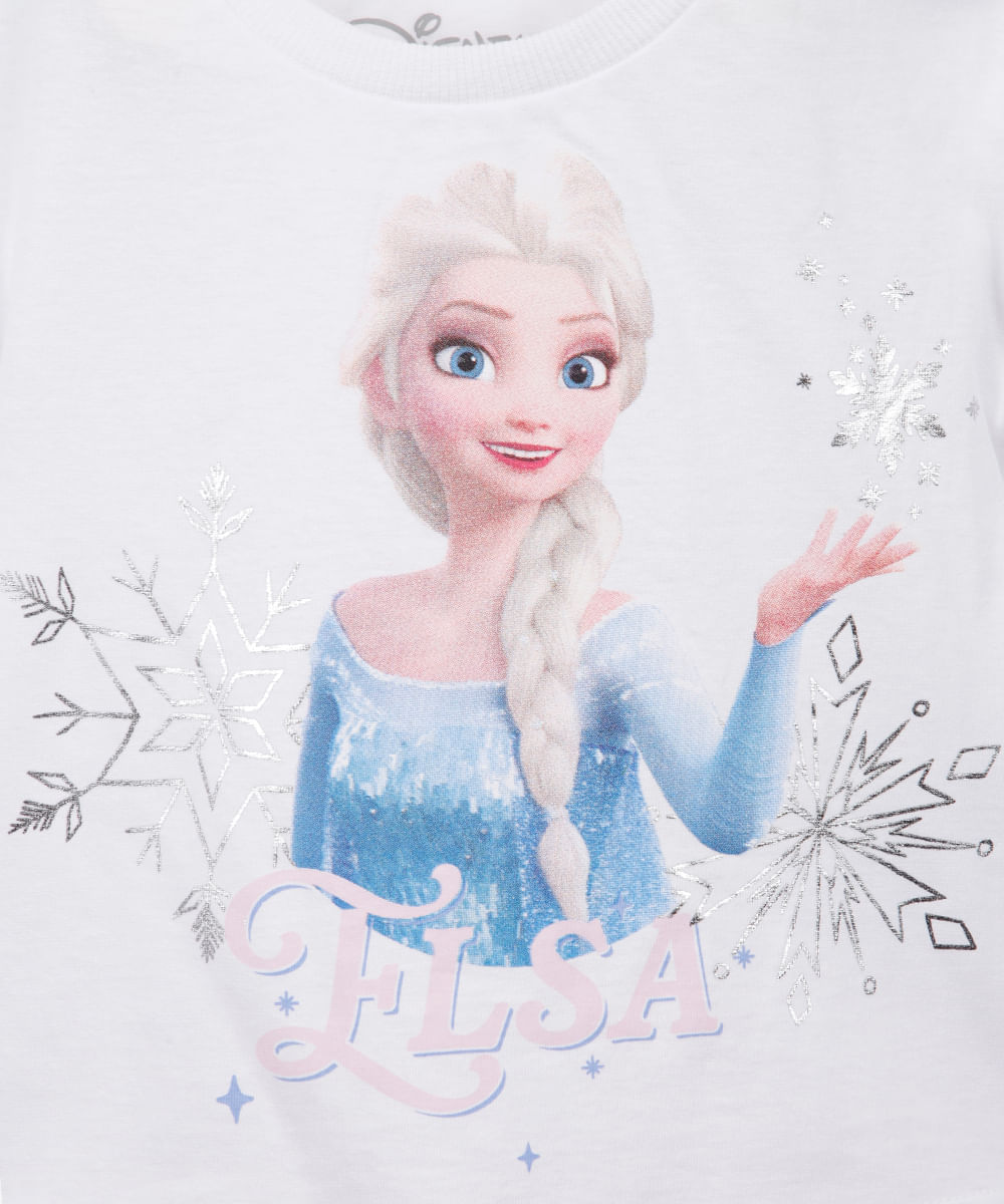 conjunto infantil frozen algodão off white