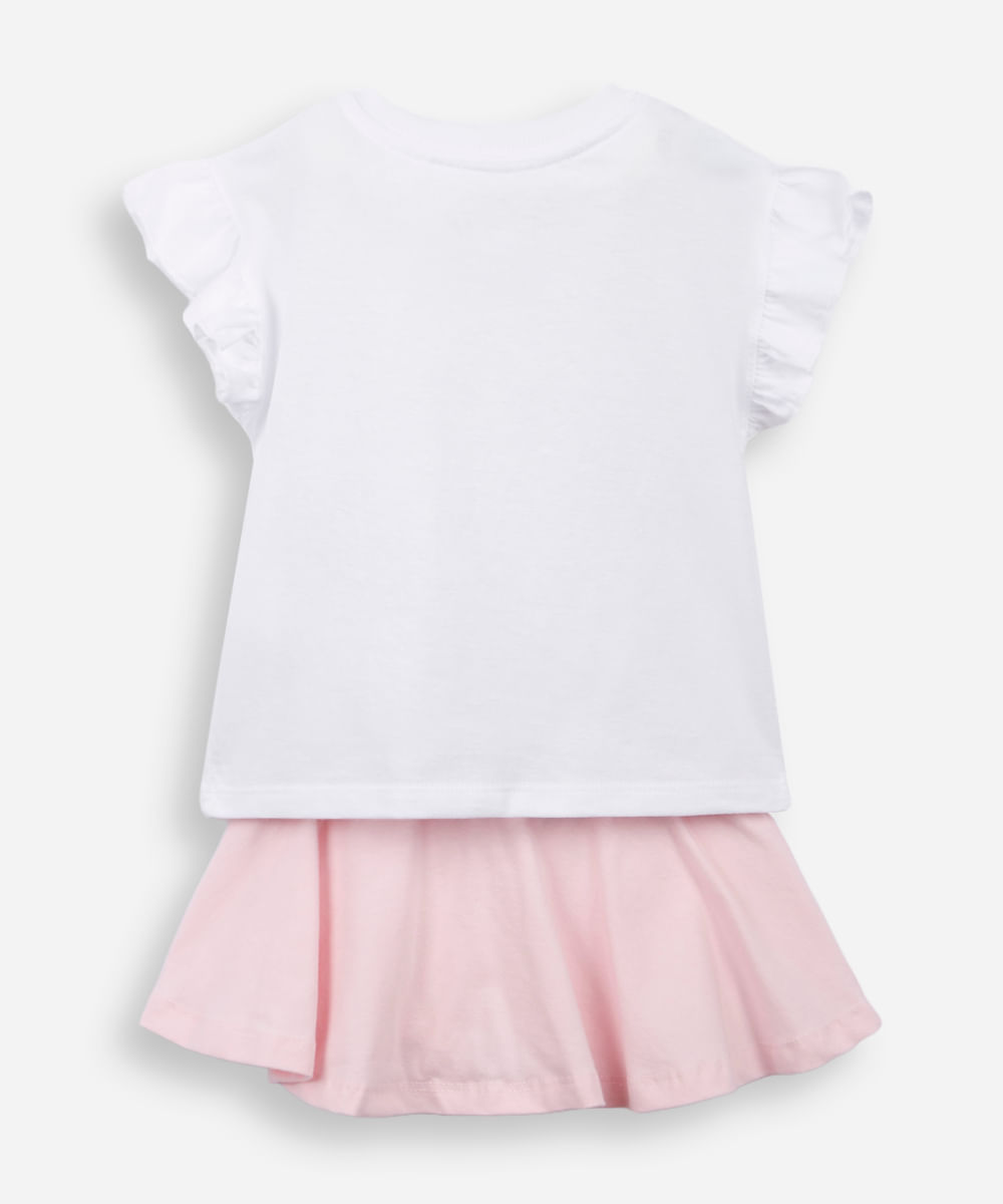 conjunto infantil frozen algodão off white