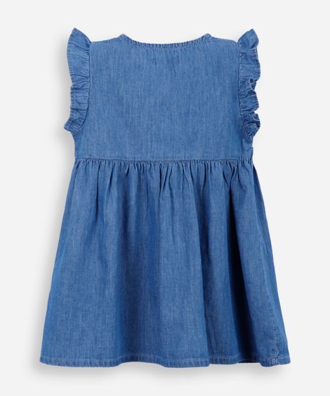 vestido infantil jeans azul