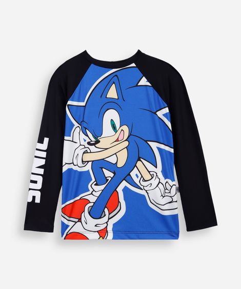 blusa de proteçao raglan sonic uv azul