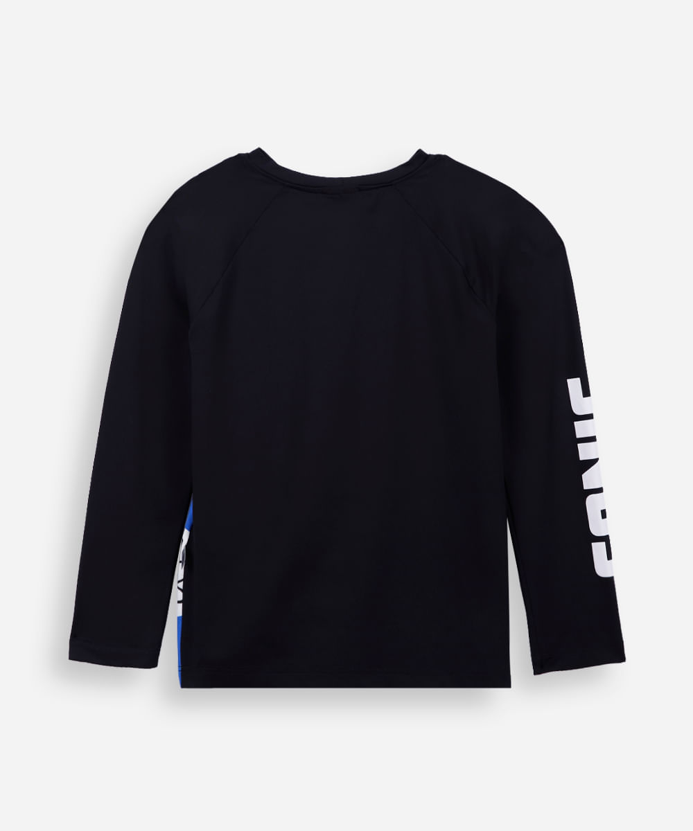 blusa de proteçao raglan sonic uv azul