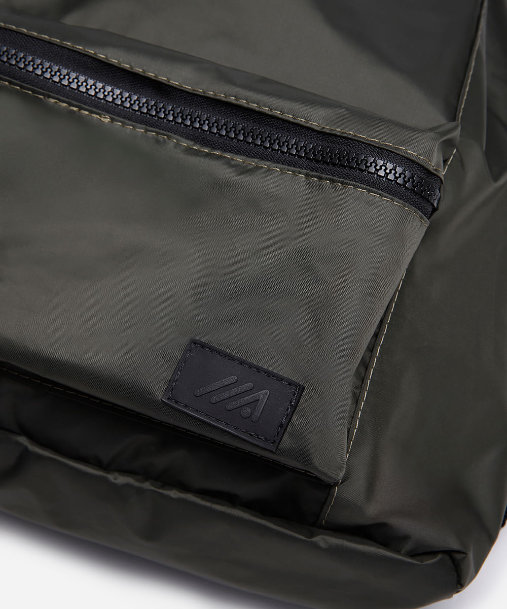 mochila saco com bolso verde