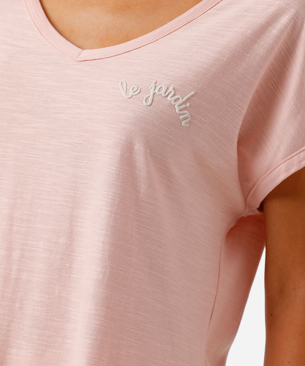 pijama short doll feminino com viscose arabescos rosa