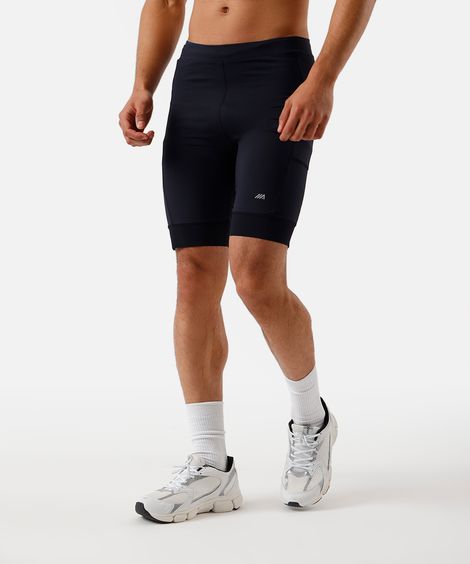 bermuda esportiva masculina de compressão preta