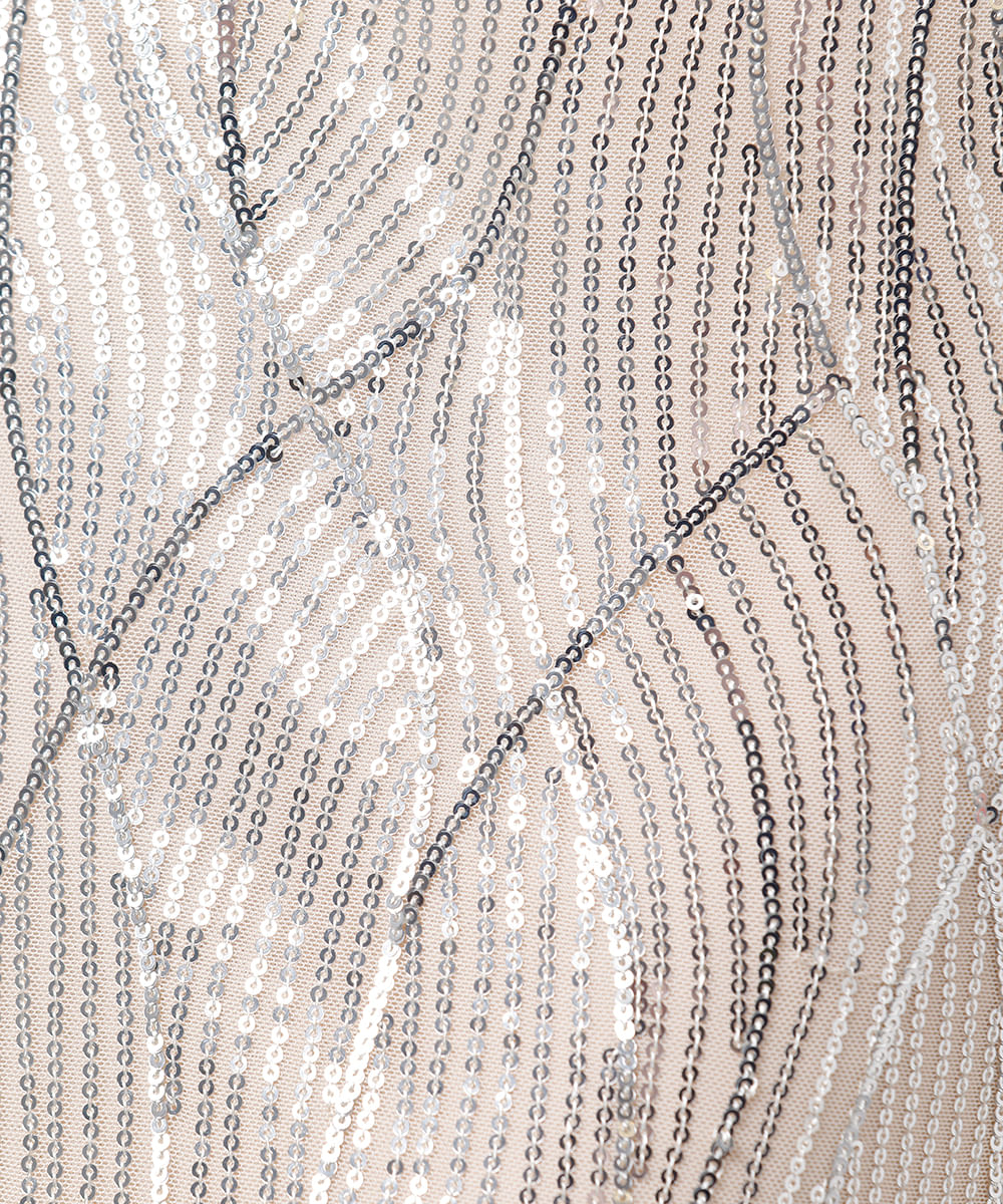 saia midi feminina de paetê mindset bege