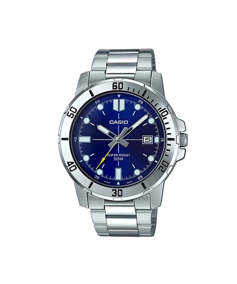 relógio masculino casio analógico mtp vd01d 2evudf prateado