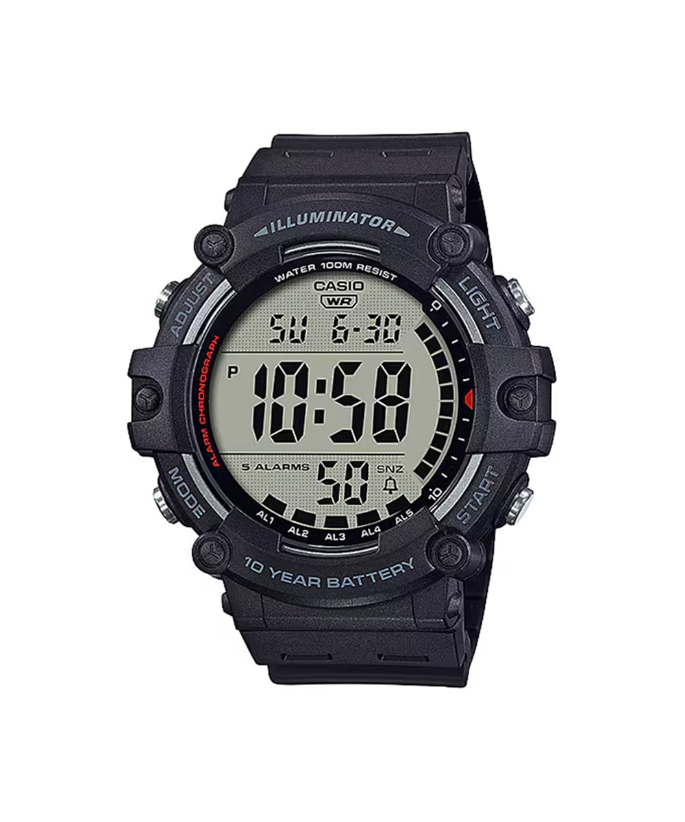 relógio masculino casio digital ae 1500wh 1avdf preto