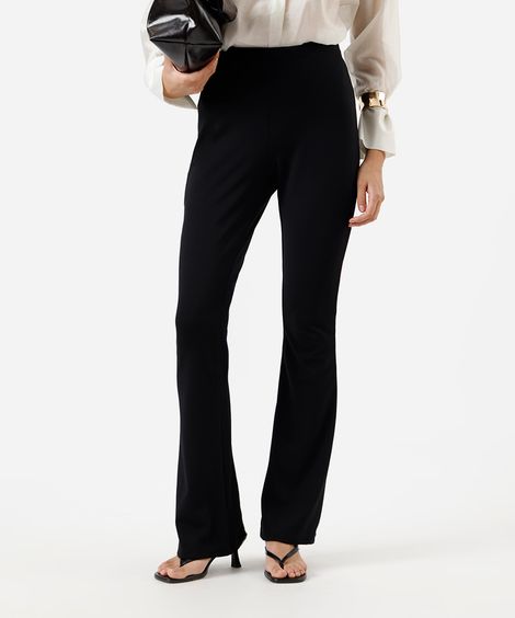 calça flare feminina com viscose preta