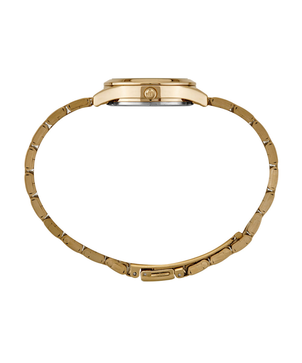 kit relógio feminino mondaine analógico 32608lpmkde1k1 dourado