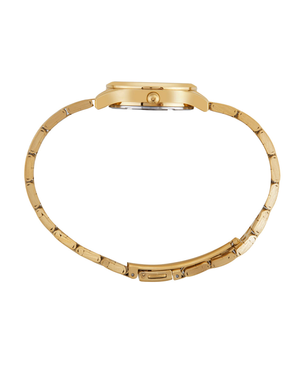 relógio feminino mondaine analógico 32796lpmkde1k1 dourado
