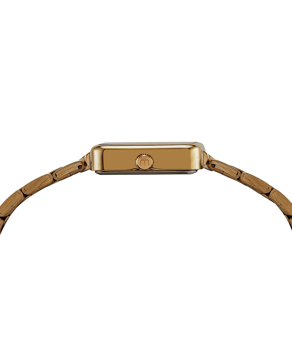 kit relógio feminino mondaine analógico 32377lpmvde1kc dourado