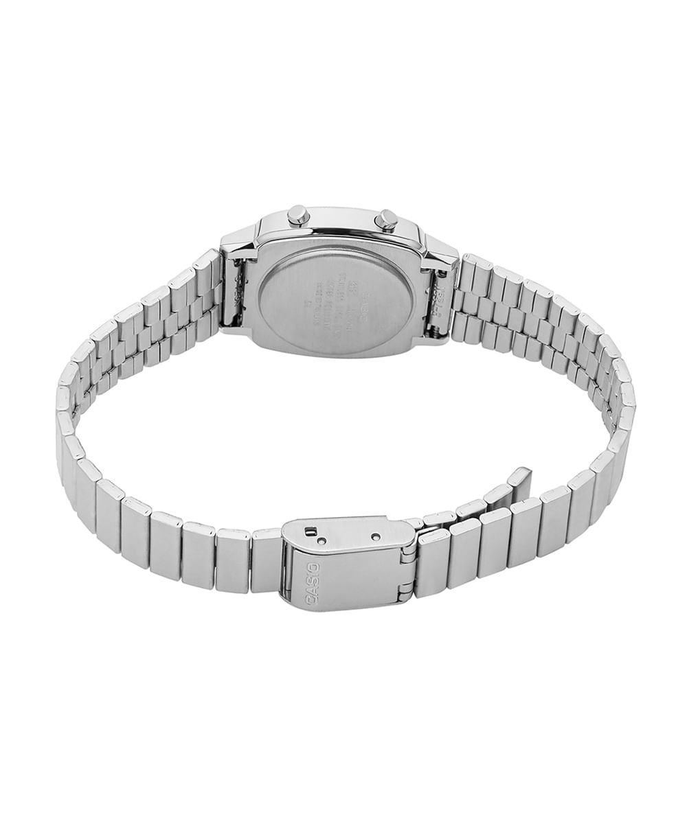 relógio feminino casio digital la670wa 7df prateado