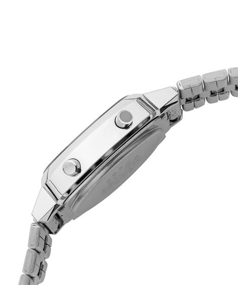 relógio feminino casio digital la670wa 1df prateado